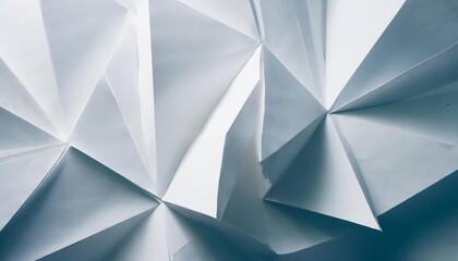 Wall Mural - white abstract background design of triangle vector illustration