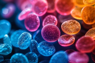 Poster - A rich, close-up image of cellular-like formations in an array of vibrant colors
