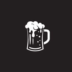 Wall Mural - Beer mug with foam in cartoon, doodle style . Image for t-shirt, web, mobile apps and ui. Isolated 2d vector illustration in logo, icon, sketch style, Eps 10, black and white. AI Generative