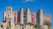 Castle in Obidos town, Oeste region, Leiria District of Portugal, view with D. Fernando tower
