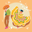 illustration Cinco de Mayo celebration of Mexico (MJ021)