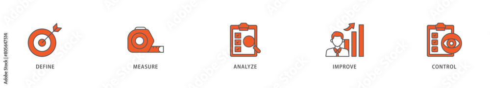 Measure Improve Icon Lean six sigma icon packs for your design digital and printing of ...