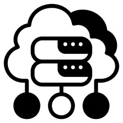 Big data black icon
