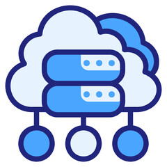 Big data blue icon