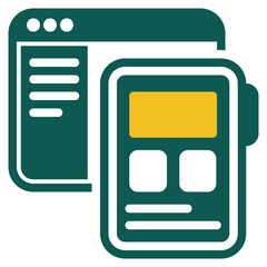 Mobile app duotone icon