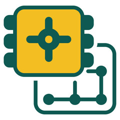 Processor duotone icon