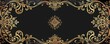 © JK_kyoto - Thai art style vintage gold ornaments set combines elegance with cultural heritage, Sharpen Vintage border illustration template with copy space on center
