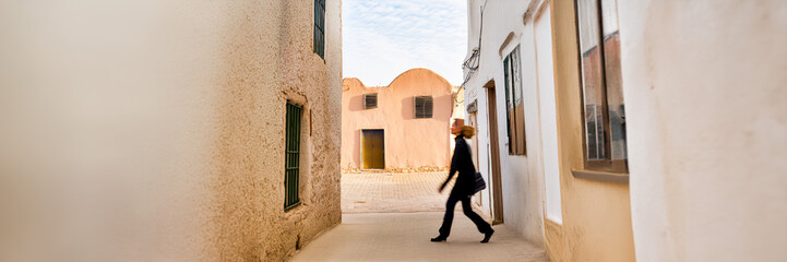 Wall Mural - Vernacular north African old architecture house facade