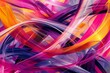 dynamic flowing lines and shapes in vivid hues abstract digital art