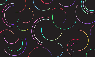 Wall Mural - Vector Abstract Half Circles Gradient Background