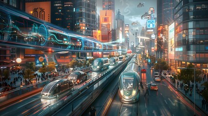 Wall Mural - futuristic fast train 