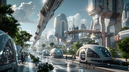 Wall Mural - futuristic fast train 