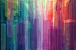 © furyon - pixel art translucent colored columns repeating meander pattern in tertiary hues abstract digital illustration