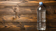 Transparent water bottle, pure and portable, embodying hydration and sustainability