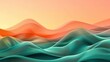 Retro grainy gradient background noise texture effect summer poster design orange teal green pink abstract wave