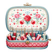 © anita - A Needle Case Clipart extremely detailed, Isolated on transparent PNG background, Generative ai