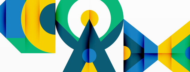Aufkleber - A symbol of automotive wheel system, this logo features a circle in Electric blue, yellow, and green tints and shades. The pattern and symmetry add to its art and graphic appeal