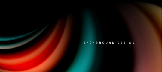Poster - An electric blue swirl pattern resembling an astronomical object on a black background. The design features tints and shades, circle shapes, and an automotive lighting font for text placement