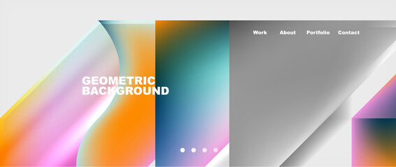 Poster - it is a geometric background with a gradient of colors . High quality