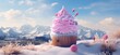 Whimsical winter wonderland cupcake