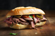 Roast beef sandwich generative AI