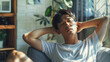 © Sutha - Photo of a young Asian man Sleep and relax with air conditioning in a relaxing, cool room