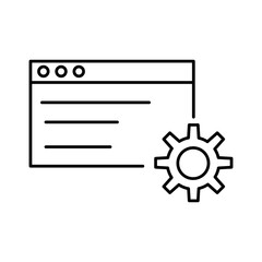 Poster - browser setup icon. browser setup icon vector flat liner illustration for web and app..eps