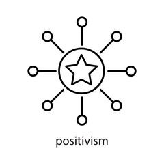 Poster - positivism icon. vector flat liner illustration for web and app on white background..eps