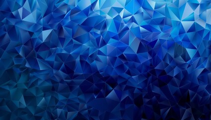 Dark blue gradient triangles forming an elegant pattern on a blue background, creating a sophisticated visual effect