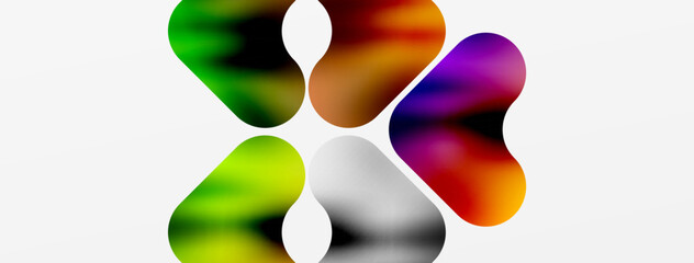 Poster - a white background with four colorful circles on it High quality