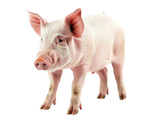 Wall Mural - A Full Body Pig with a Transparent Background PNG