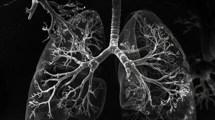 Bronchiectasis a long term condition where the airways of the lungs become widened, leading to a build up of excess mucus that can make the lungs more vulnerable to infection