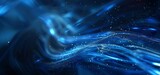 Fototapeta  - Dark blue background with abstract lines and glowing effect for presentation