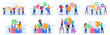 © Whiskerz - Set of flat illustrations of Teamwork, Partnership, Cooperation, Achievement, Solution, Problem-solving, New idea