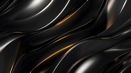 Wall Mural - Abstract illustration of luxurious black lines on a gradient background with golden accents