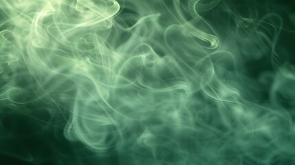 Wall Mural - abstract backdrop cloud of green and blue smoke on a black isolated background. soft mystery horror 