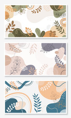 Aufkleber - Design banner frame flower Spring background with beautiful