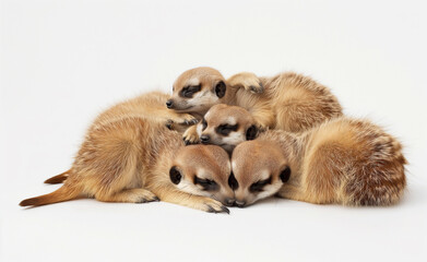 Slumbering Meerkat Harmony: A Pile of Warmth and Togetherness