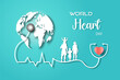 World Heart Day concept of Health world day.