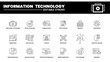 © PixelPro - Simple thin-line Vector Information technology icon set. Vector icon set of information technology, blockchain icon.
