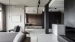 functional furnishings define this minimal interior. Generative Ai