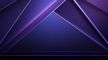 Wall Mural - Modern abstract purple presentation background with 3d geometric panels and gradation triangle design in blue and purple tones


