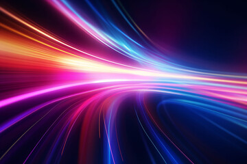 Wall Mural - blue neon light effect communication technology technology background, abstract graphic poster ppt b