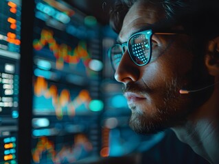 Poster - Market Analysis Video Blog Featuring Influencer Explaining Charts and Financial Predictions for Investments and Business Growth