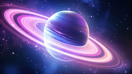 Wall Mural - futuristic universe galaxy planet starry sky, planet starry sky metaverse science and technology fut