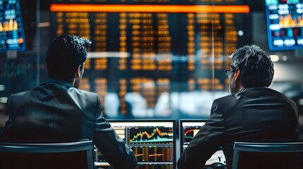 Finance Professionals Monitoring Exchange Activity for Critical Investment Decisions