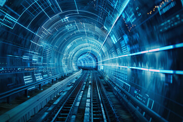 Wall Mural - tunnel construction design