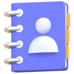 contact book 3D Illustration Icon Pack Element