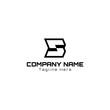 Initial B S geometric logo template business, minimalist mark icon logo design concept