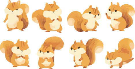 Poster - squirrel clipart vector for graphic resources